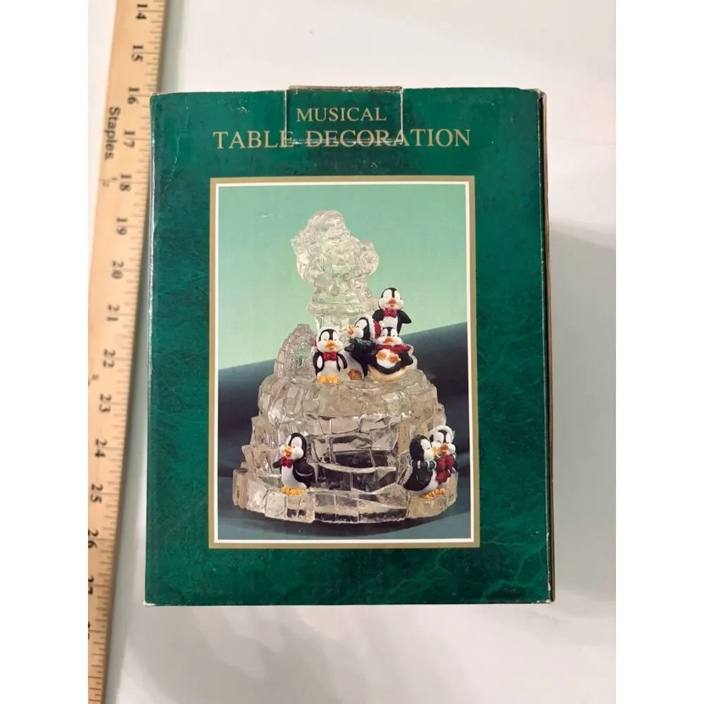 vtg Musical table decoration Party Penguins